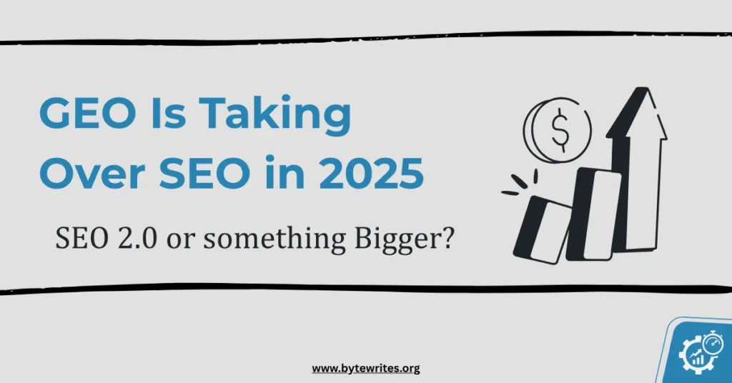 Local seo services by Bytewrites: GEO-targeted strategies replacing traditional SEO as explained with growth chart